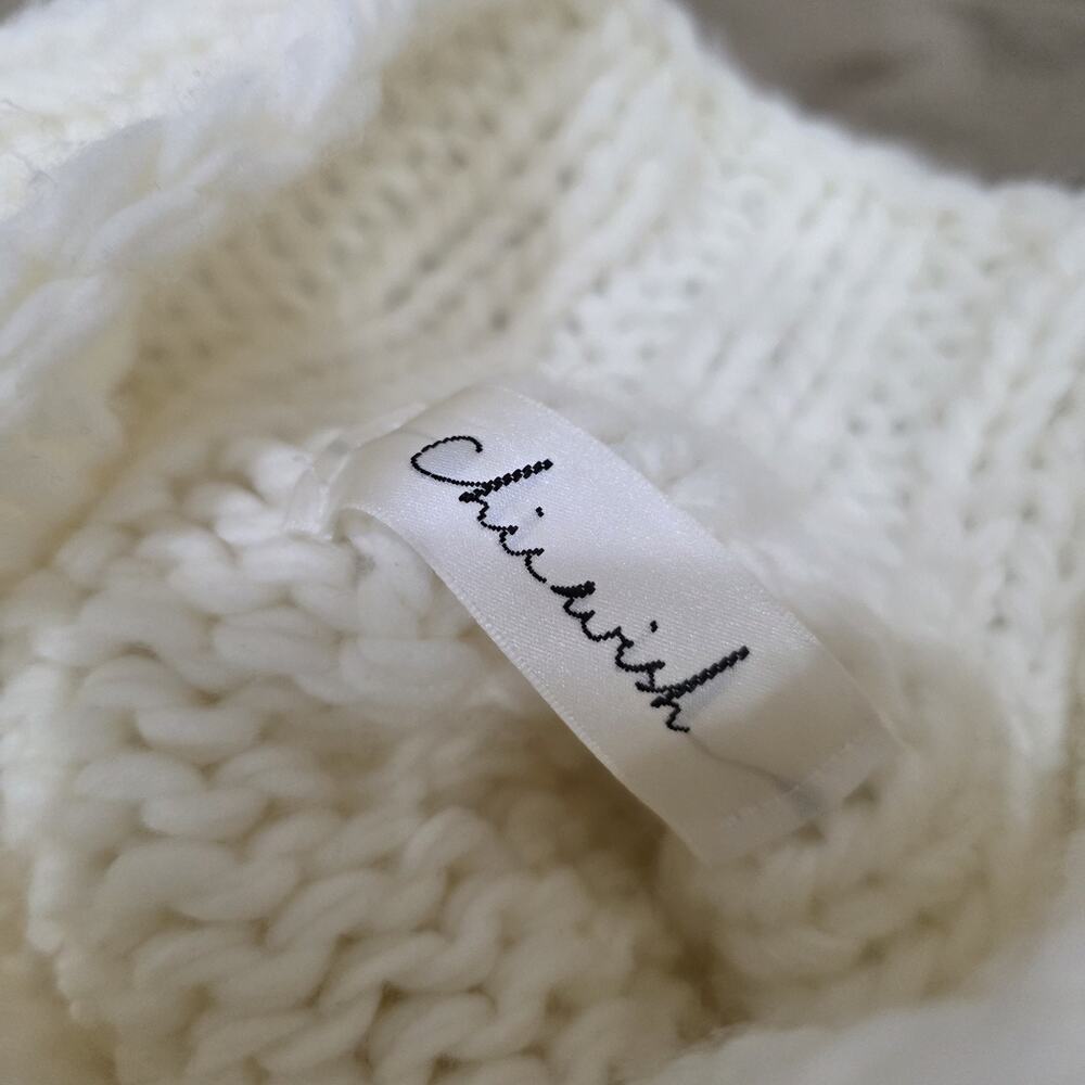 Chicwish Women's L/XL Knit your love Turtleneck Sweater Handmade Chunky Knit - Picture 6 of 7